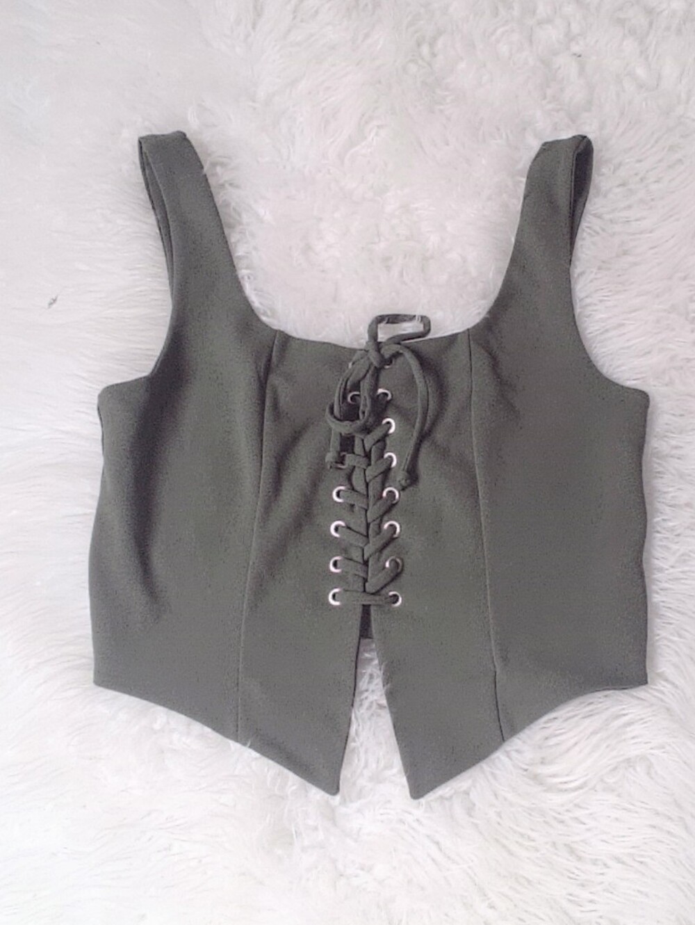Moa Moa Low High Crop Top Size M